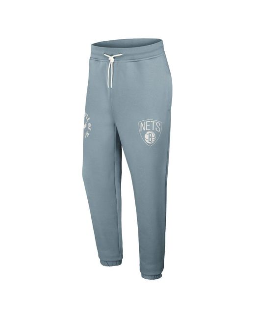 Staple Blue Nba X Brooklyn Nets Plush Sweatpants for men