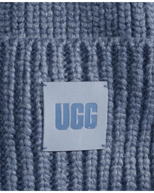 Ugg Blue Chunky Ribbed Beanie for men