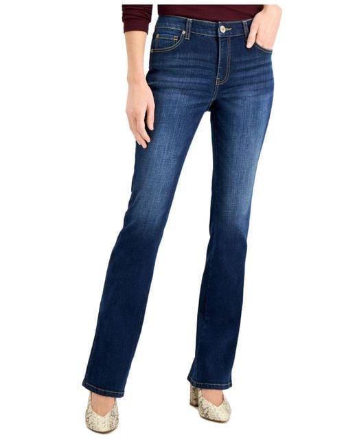 INC International Concepts Blue Inc Elizabeth Curvy Bootcut Jeans, Created For Macy's