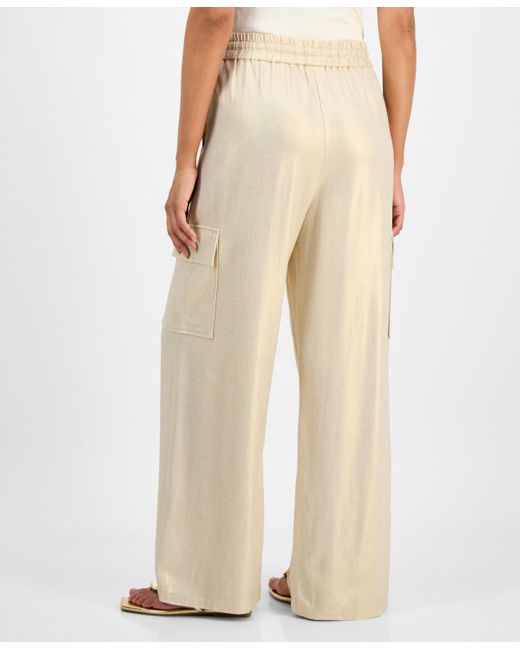 INC International Concepts Natural Drawstring Cargo Pants