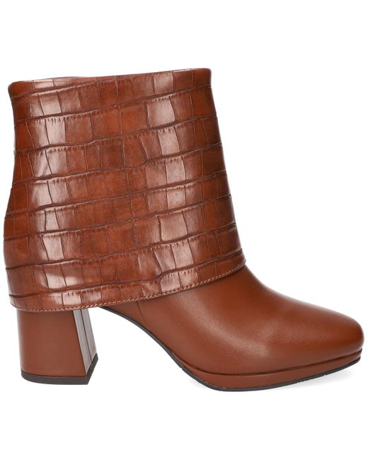 Easy Street Brown Sutton Square Toe Ankle Boots