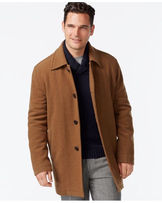 Cole Haan Brown Wool-blend Coat for men