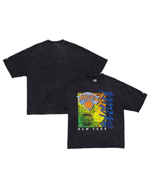 KTZ Blue New York Knicks Sport Classics Enzyme Washed T-shirt for men