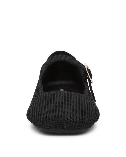 Anne Klein Black Mabel Knit Mary Jane Flats