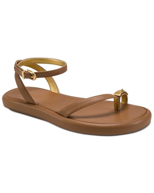 Donna Karan Metallic Tabitha Ankle Strap Sandals
