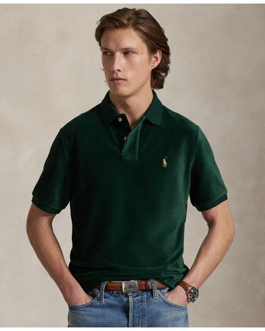 Polo Ralph Lauren Men's Green Classic-fit Knit Corduroy Polo Shirt