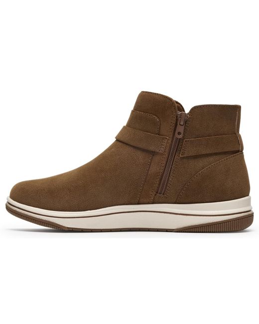 Clarks Brown Cloudsteppers Breeze Emma Round Toe Booties