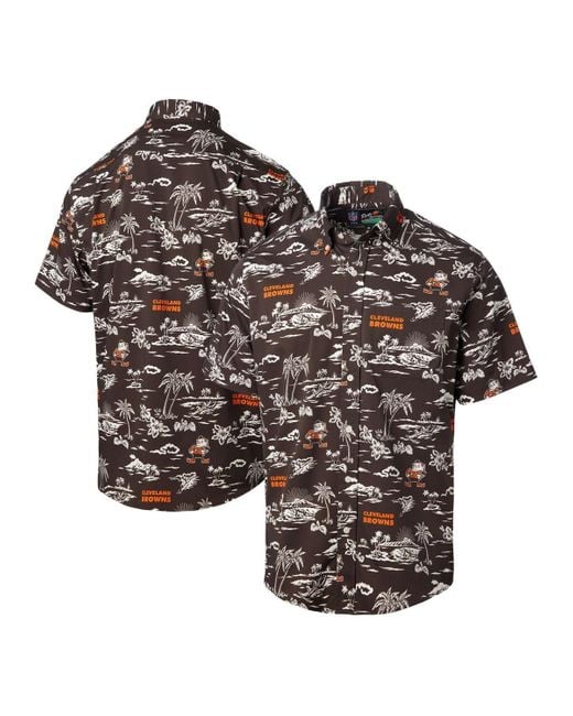 Reyn Spooner Brown Cleveland S Throwback Kekaiâ Print Button-up Shirt for men