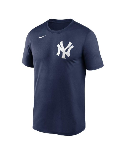 Nike Blue Aaron Judge New York Yankees Legend Name Number Performance T-shirt for men