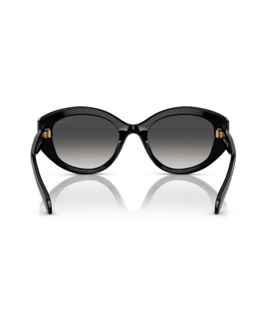 Swarovski Black Geometric Crystals Gradient Sunglasses