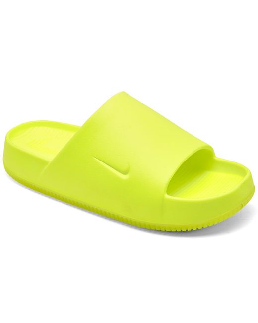 Nike Yellow Calm Slide Sandals From Finish Line for men