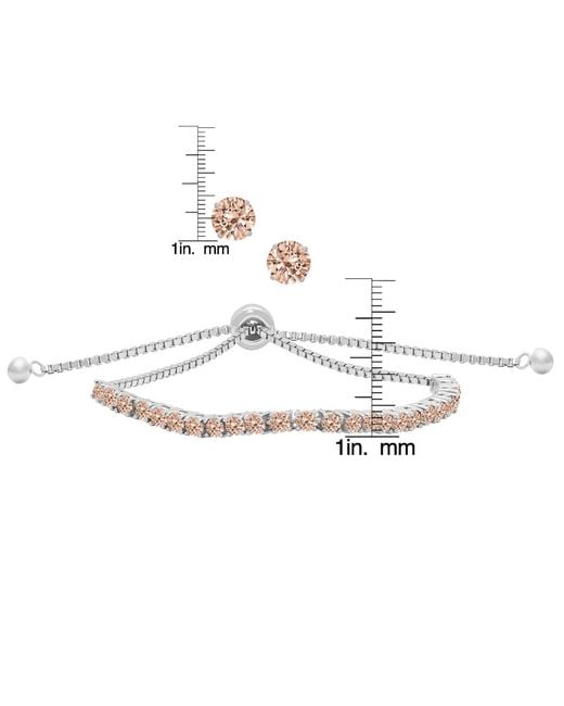 Macy's White Simulated Round Adjustable Bracelet