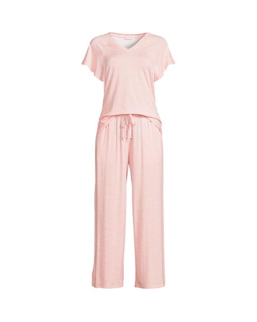 Lands' End Pink Cooling Pajama Set