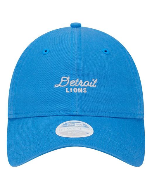 KTZ Blue Detroit Lions Throwback Delicate 9twenty Adjustable Hat