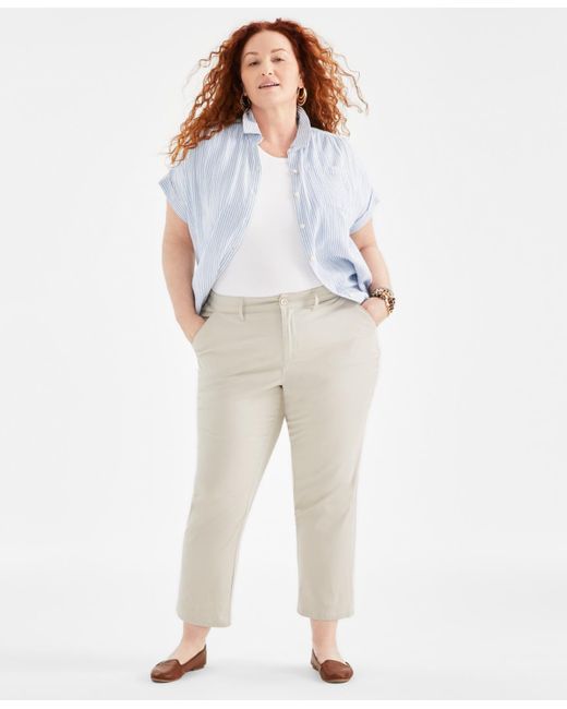 Style & Co. Natural Plus Size Classic Chino Pants