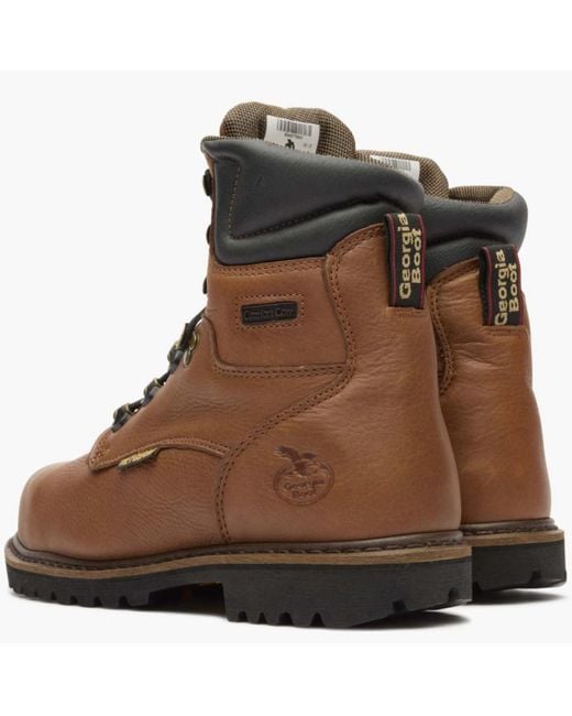 Georgia Boot Brown Hammer Internal Metatarsal Steel Toe Work Boot for men