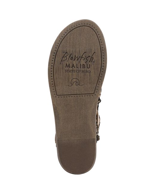 Blowfish Brown Denver Strappy Low Wedge Sandals