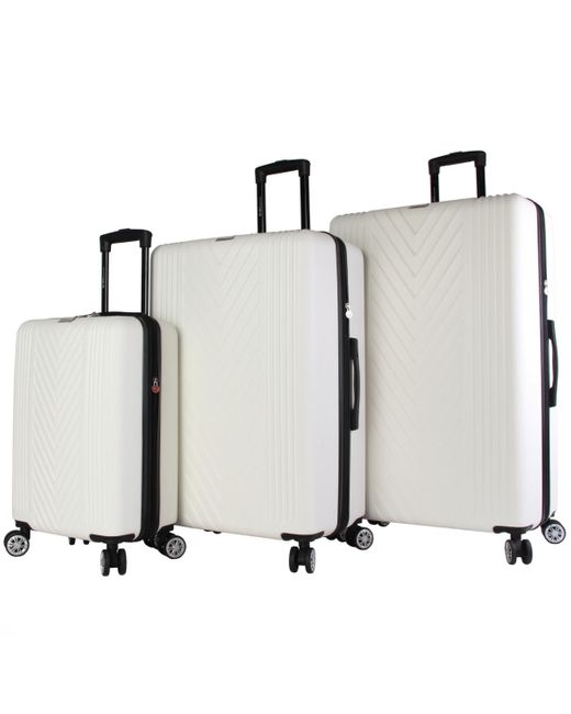 BCBGMAXAZRIA White Vibes 3 Piece luggage Set