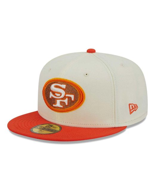 San Francisco 49ers New Era Chrome Color Dim 59FIFTY Fitted Hat - Cream