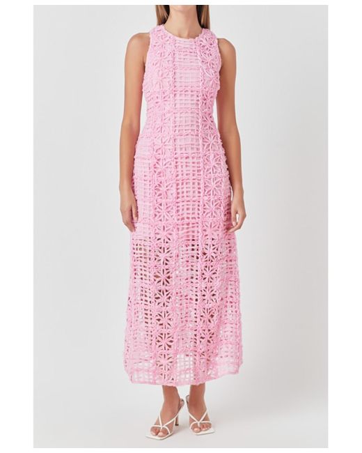 Endless Rose Pink Textured Sleeveless Maxi Dress