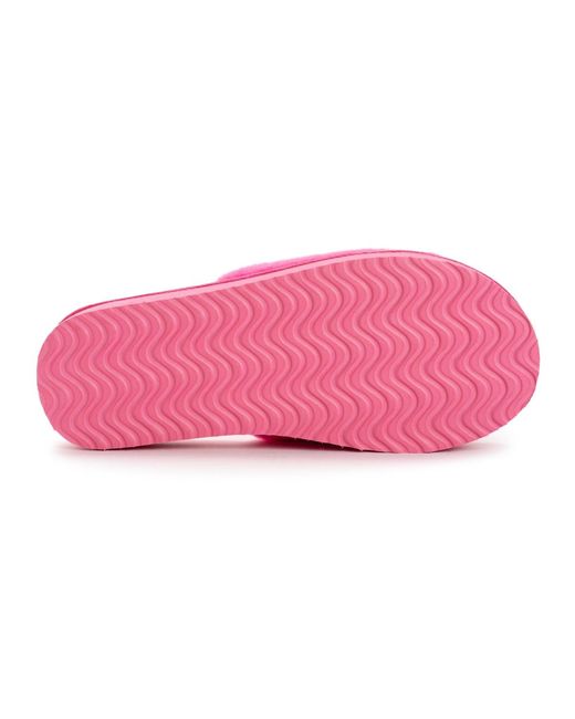 Muk Luks Black Platform Slide Slipper