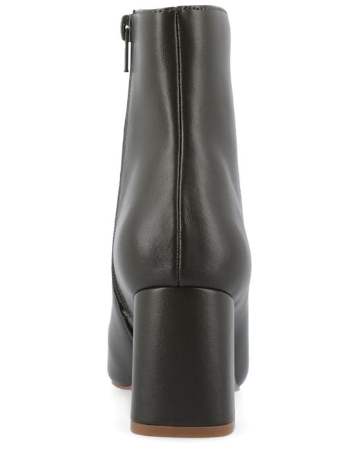 Journee Collection Gray Haylinn Block Heel Dress Booties