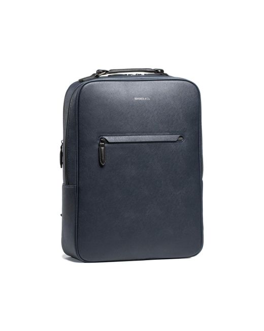 Maverick & Co Blue Earthen Leather Backpack for men
