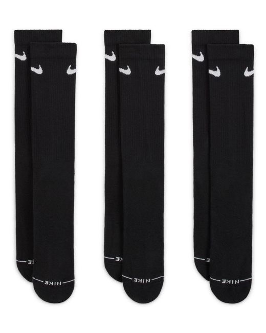 Nike Black Everyday Elevated Crew Socks for men