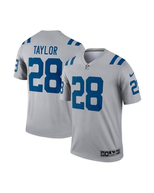 Nike Jonathan Taylor Gray Indianapolis Colts Inverted Legend Jersey in