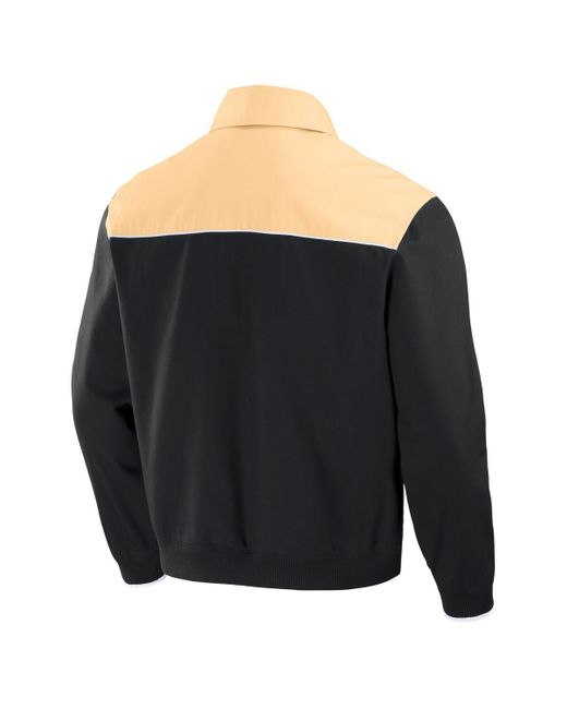 Fanatics Darius Rucker Collection By Black/tan New York Mets Canvas Bomber Full-zip Jacket for men