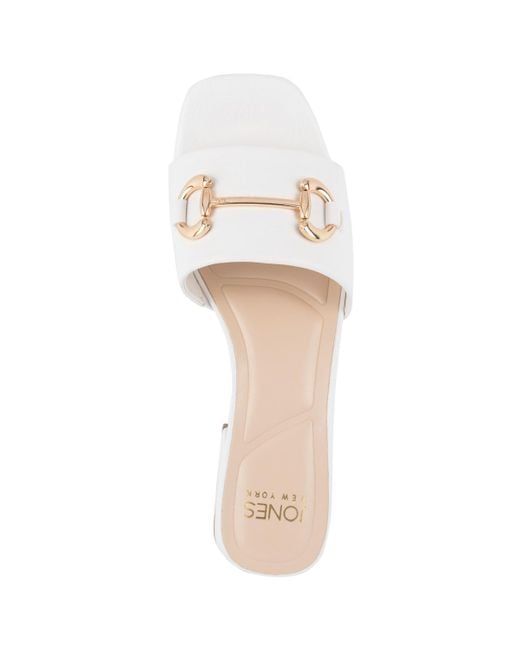 Jones New York White Uniqua Block Heel Dress Sandals