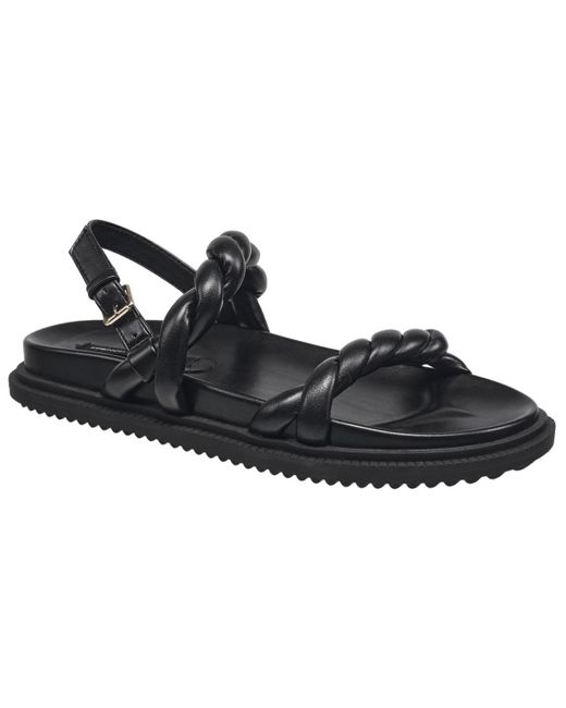 French Connection Black Brieanne Braided Slingback Sandal