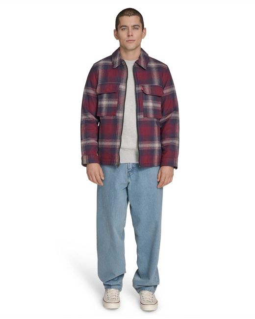 Levi's Purple Two Pocket Shirt Jacket for men