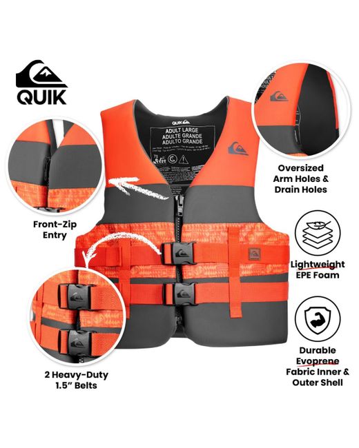 Quiksilver Red Quiksilver Uscg Approved Life Vest