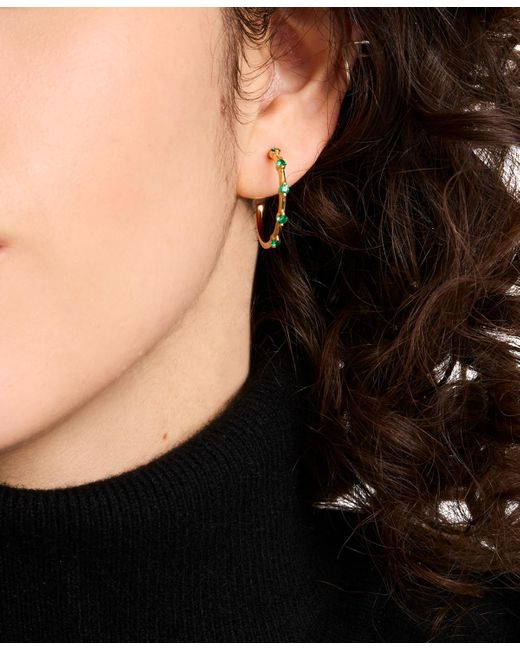 Kate Spade Metallic Hint Of Shimmer Hoops