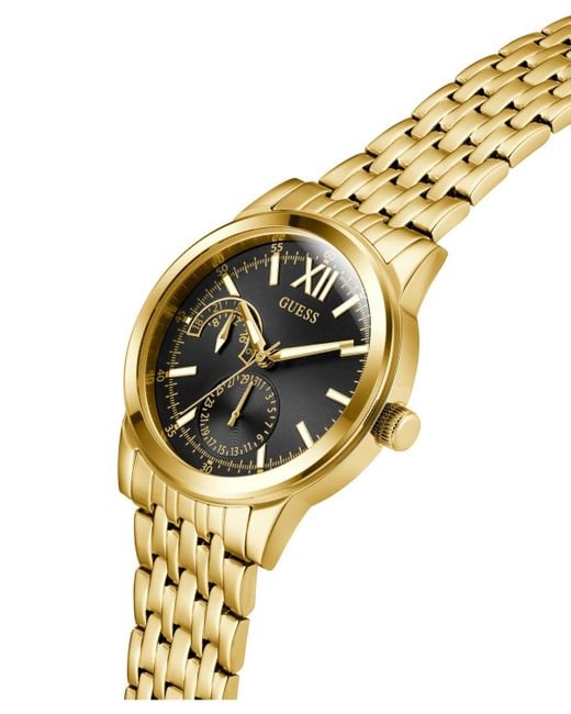Guess Metallic Tone Multi-function Watch for men