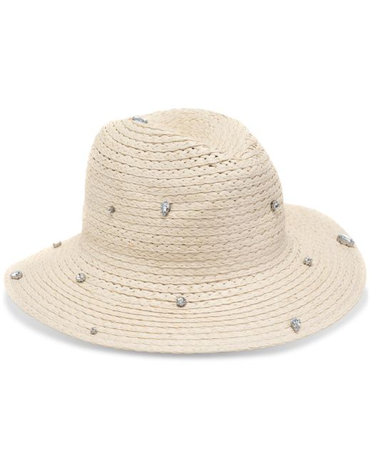 INC International Concepts Natural Embellished Panama Hat