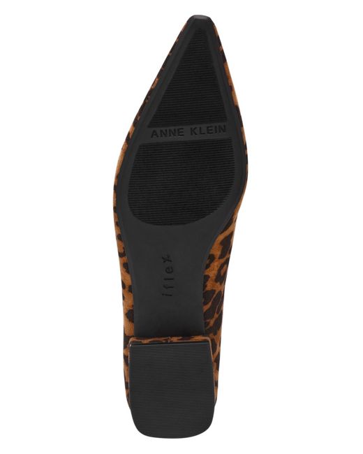 Anne Klein Brown Crawford Pointed Toe Flats
