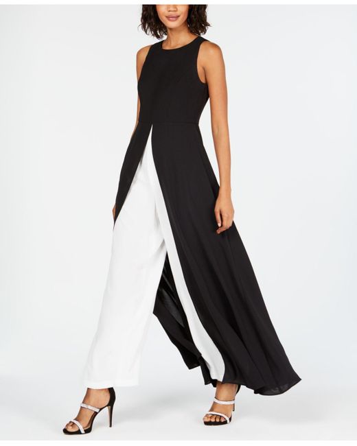 adrianna papell colorblock jumpsuit