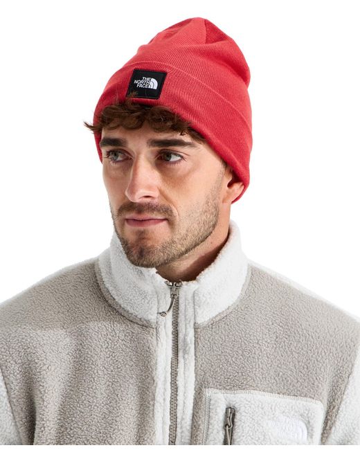 The North Face Red Dock Worker Beanie for men