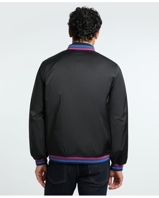 Ted Baker Black Sateen Bomber Jacket for men