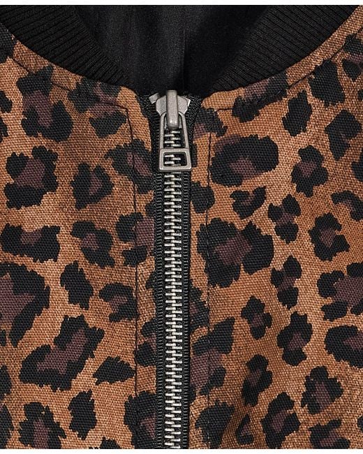 On 34th Brown Leopard Print Bubble-hem Bomber Jacket