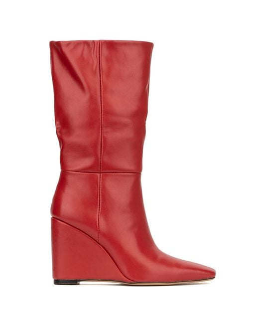TORGEIS Red Milan Mid Calf Boots