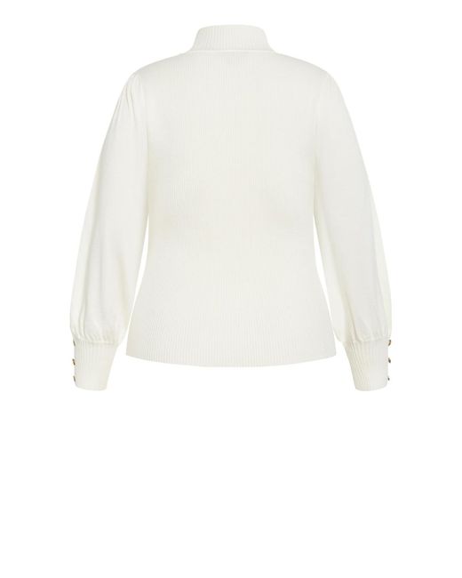 City Chic White Sofia Sweater