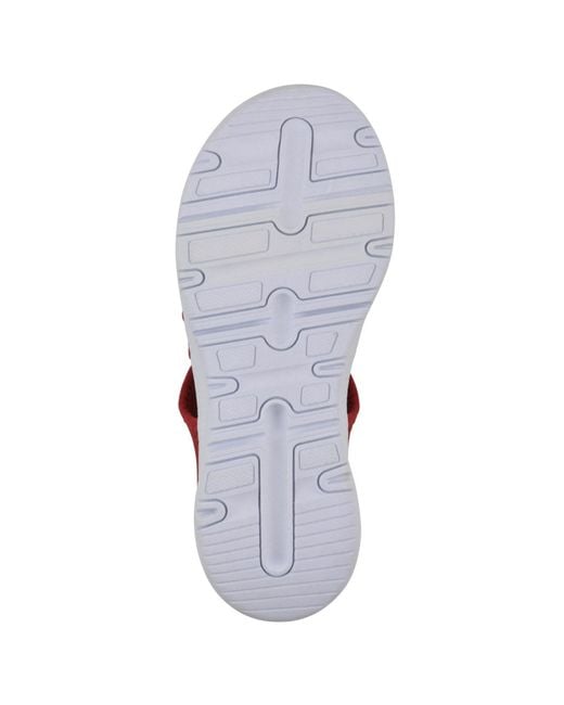 White Mountain Red Charry Round Toe Flat Sandals