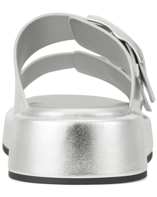DKNY White Leocadia Platform Sandals