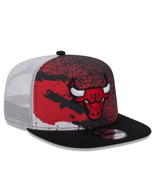 KTZ Red Chicago Bulls Court Sport Speckle 9fifty Snapback Hat for men