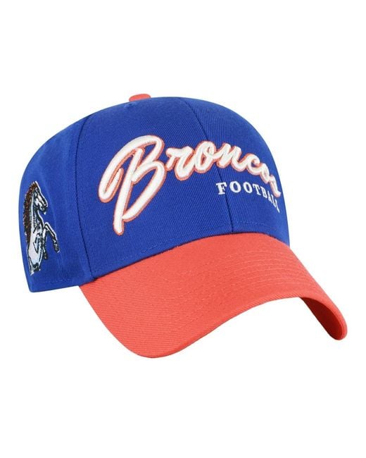 '47 Blue Denver Broncos Throwback Mvp Structured Hat for men