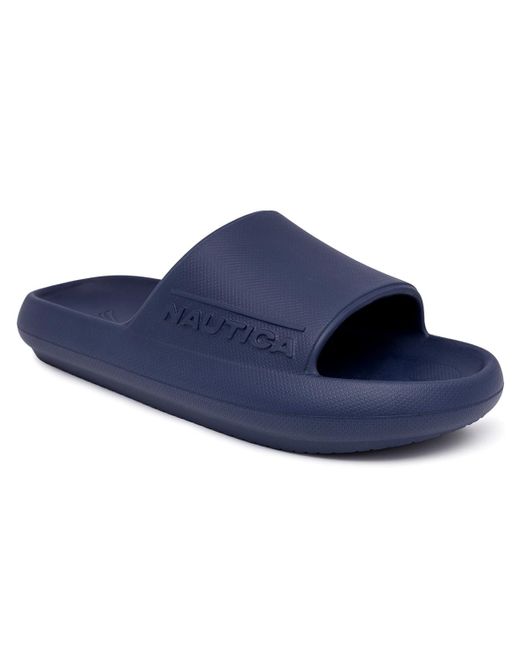 Nautica Blue Dacio Open Toe Pool Slides for men