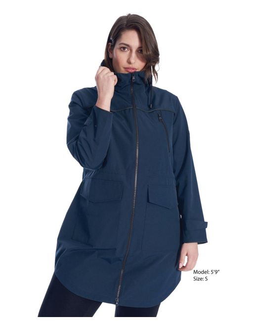 Alpine North Blue S Plus Size Rain